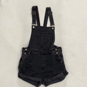 Black shorts overalls